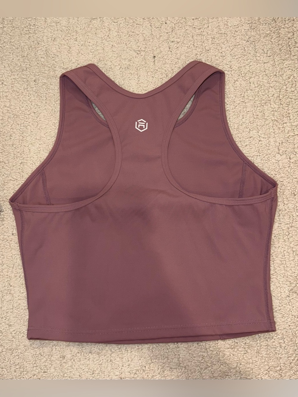Racerback Sports Crop Top - Dusty Mauve